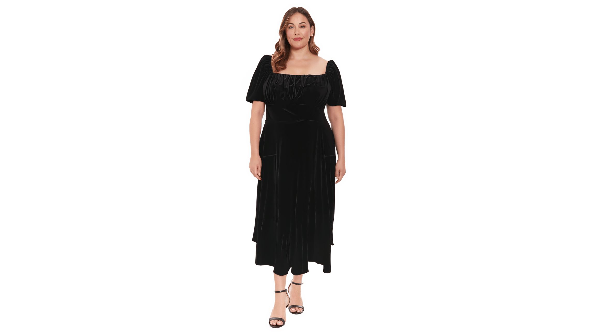Puff Sleeve Midi Dress