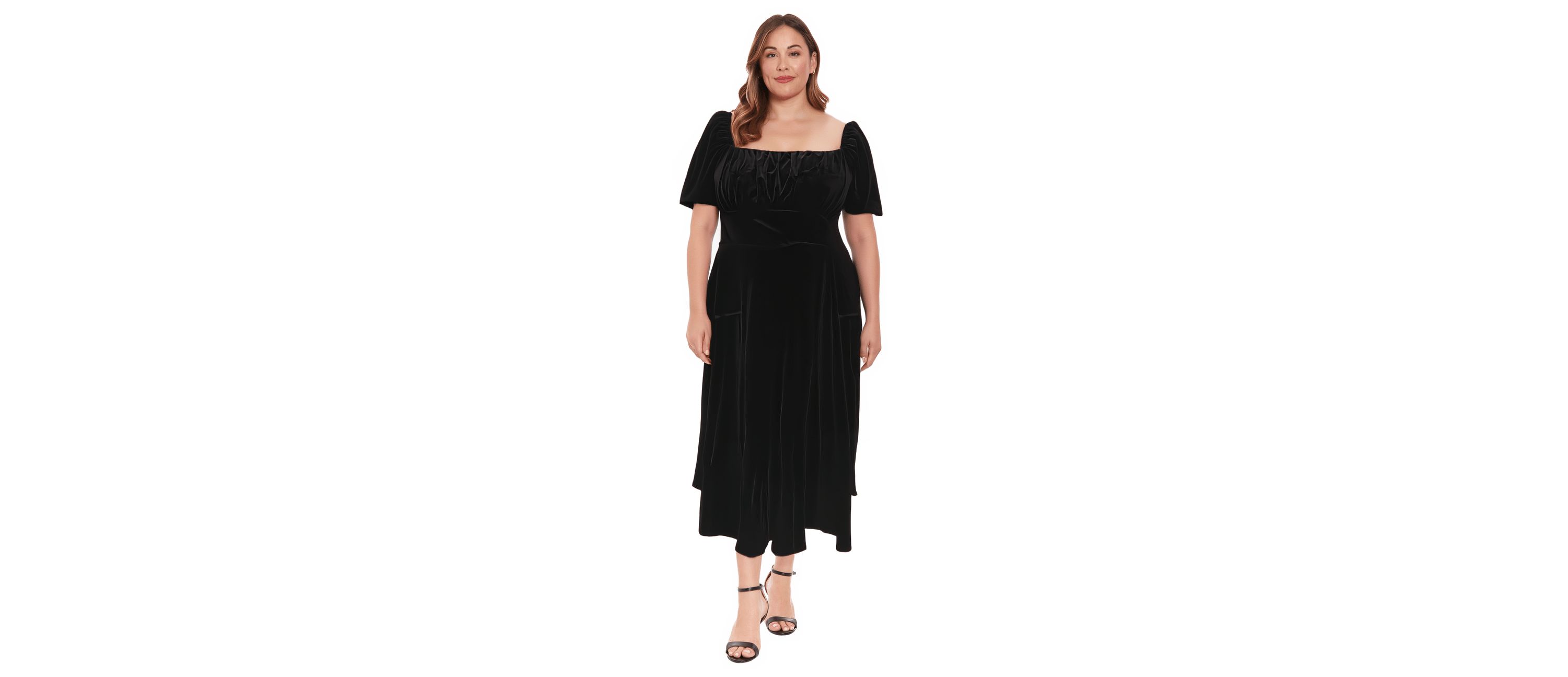 Puff Sleeve Midi Dress