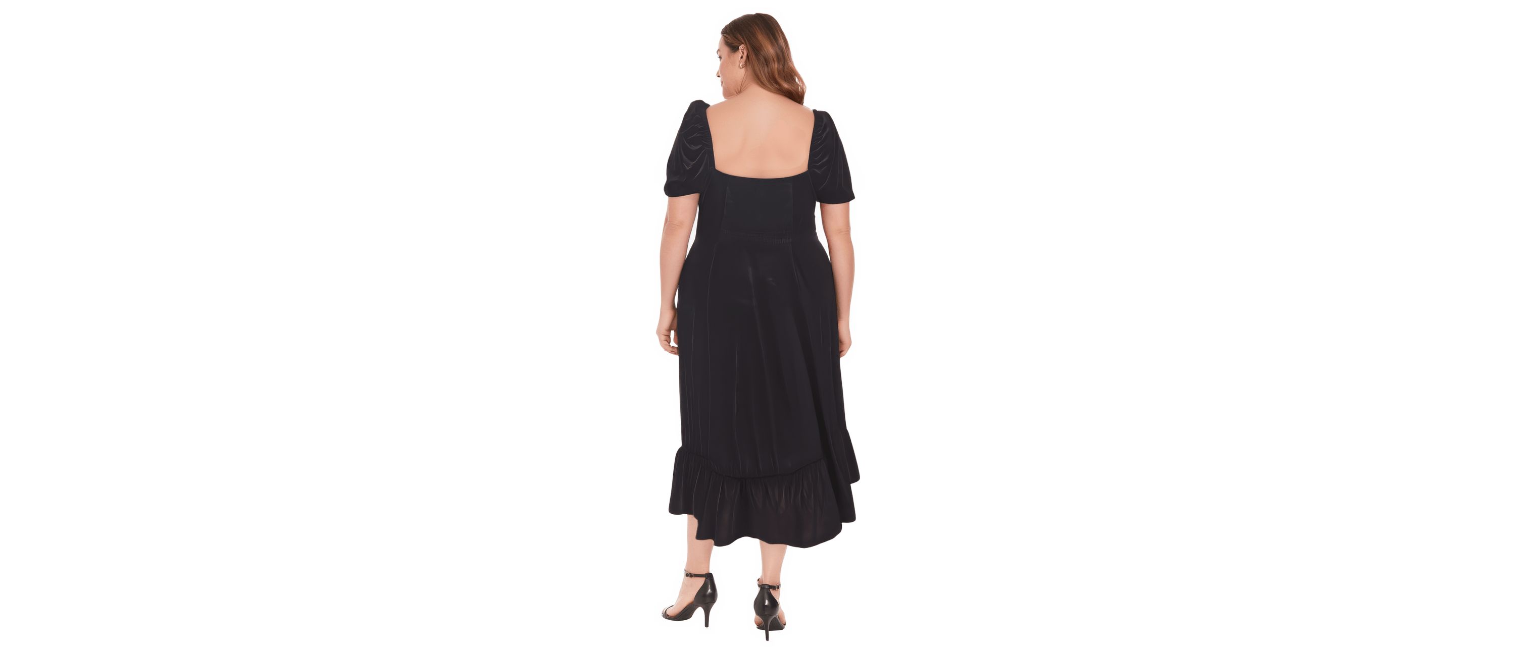 Puff Sleeve Midi Dress