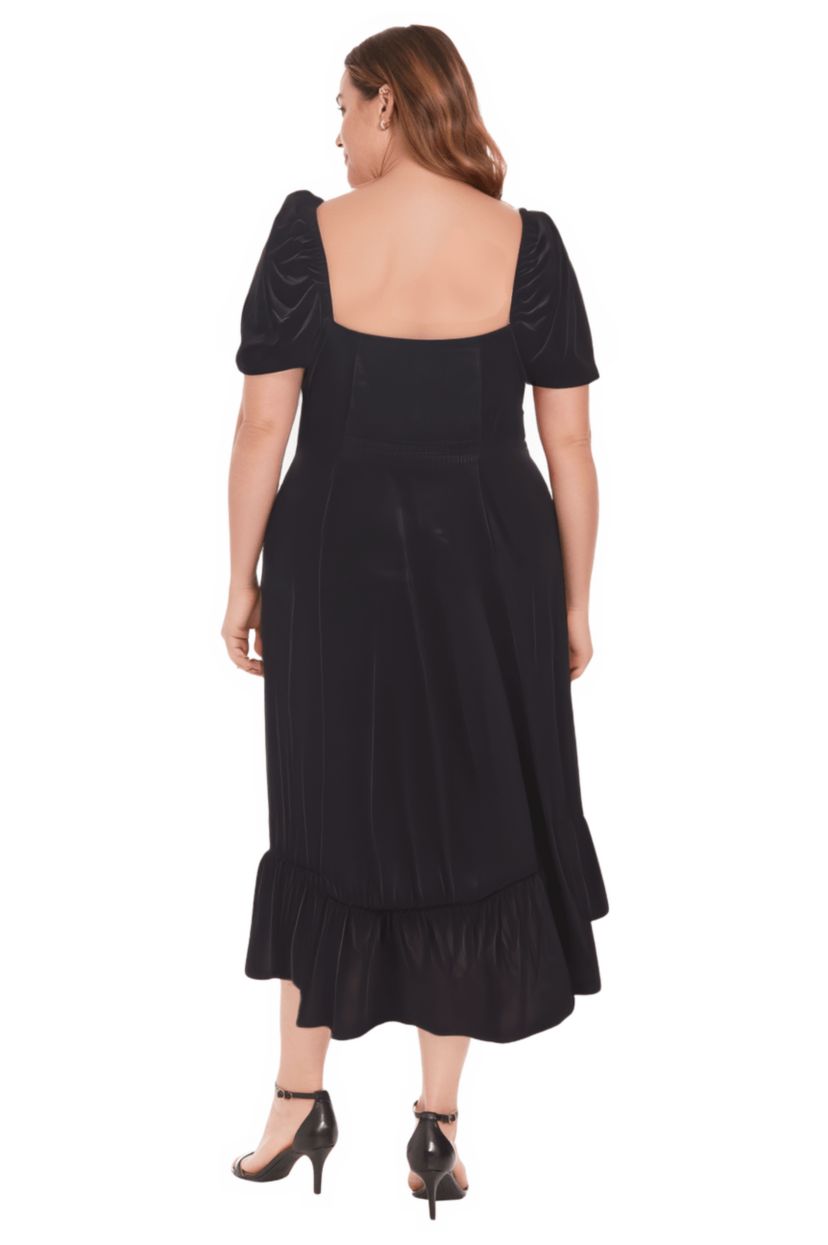 Puff Sleeve Midi Dress