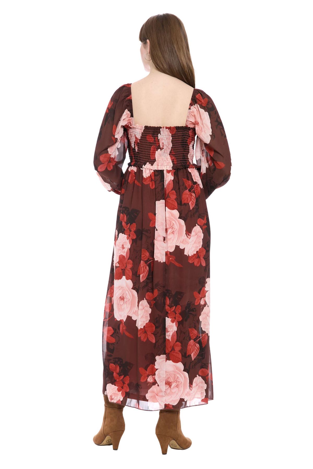 Bishop Sleeve Smocked Midi