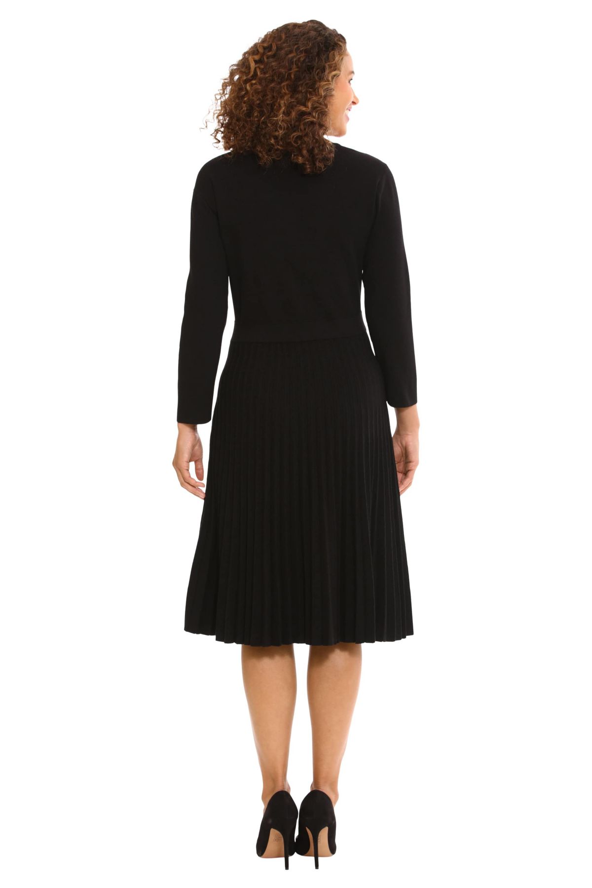 Side Tab Fit & Flare Sweater Dress