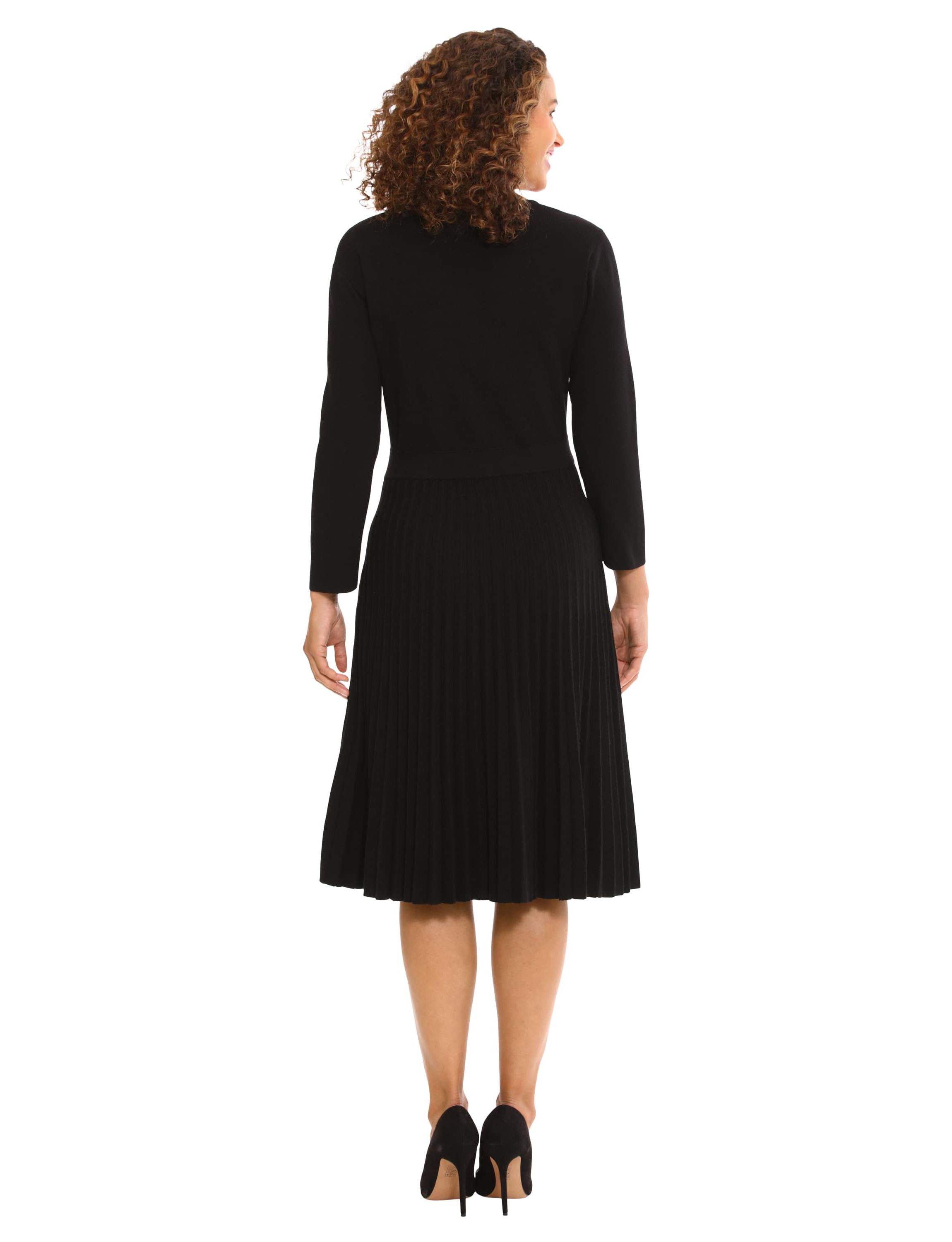 Side Tab Fit & Flare Sweater Dress