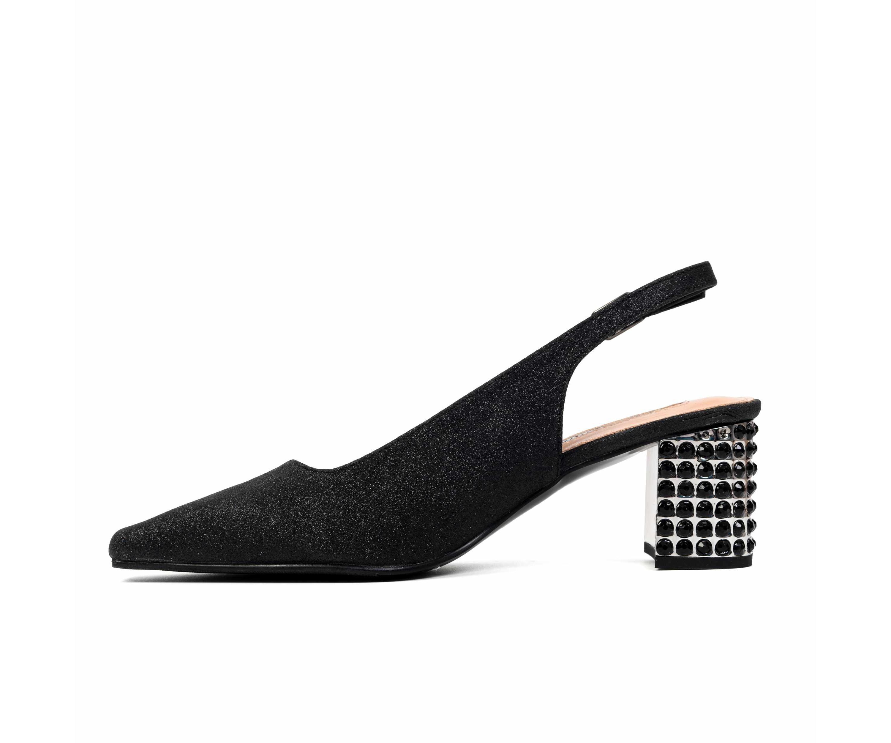 Natalie, Rhinestone Heel Slingback
