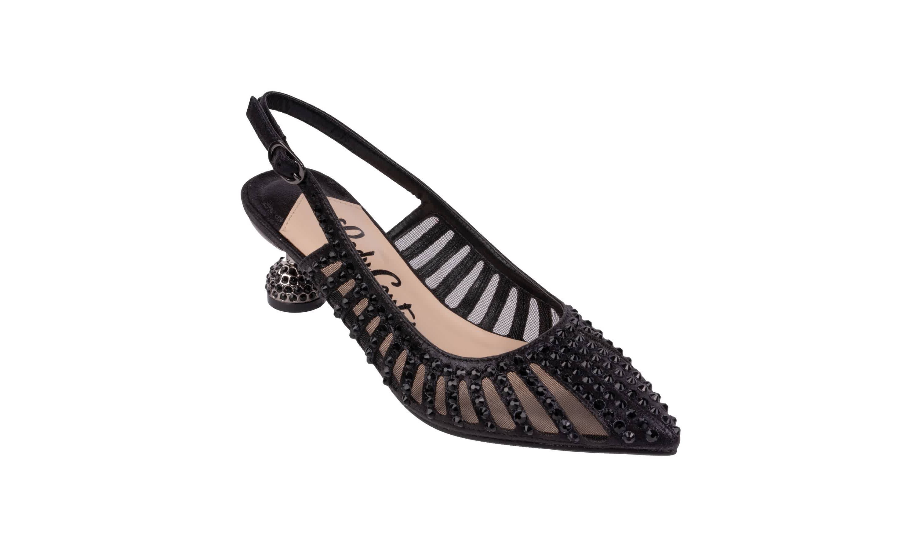 Rosita, Mesh Rhinestone Heel Slingback