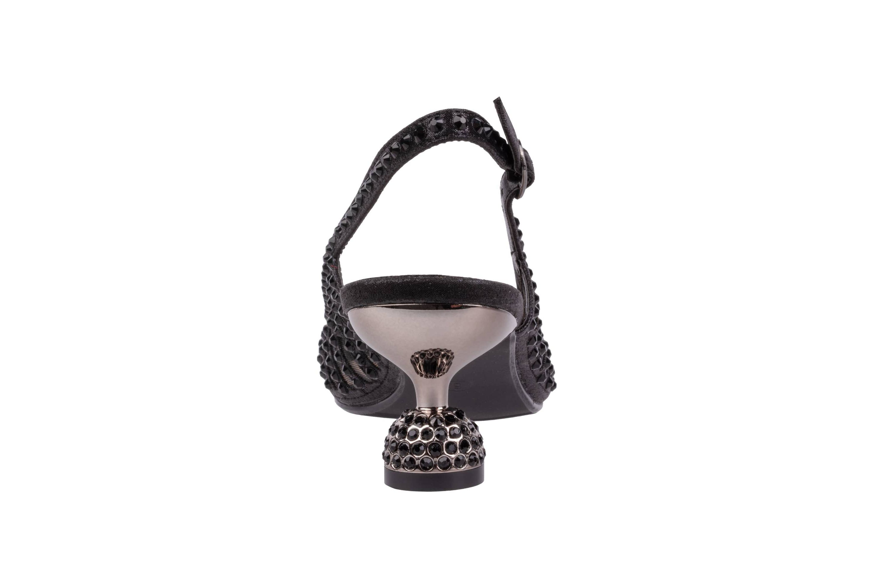 Rosita, Mesh Rhinestone Heel Slingback