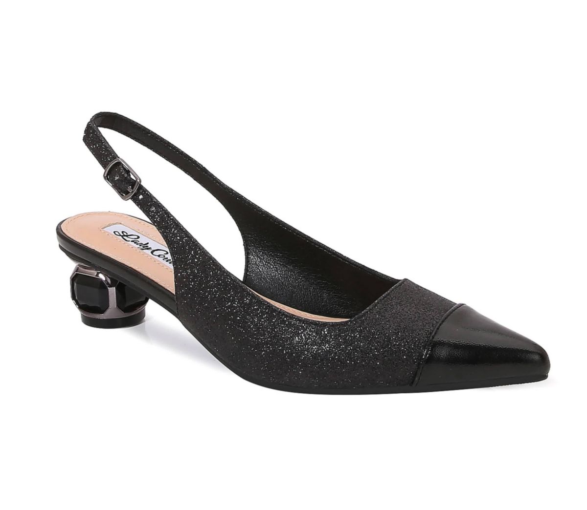 Saphire, Jewel Heel Slingback