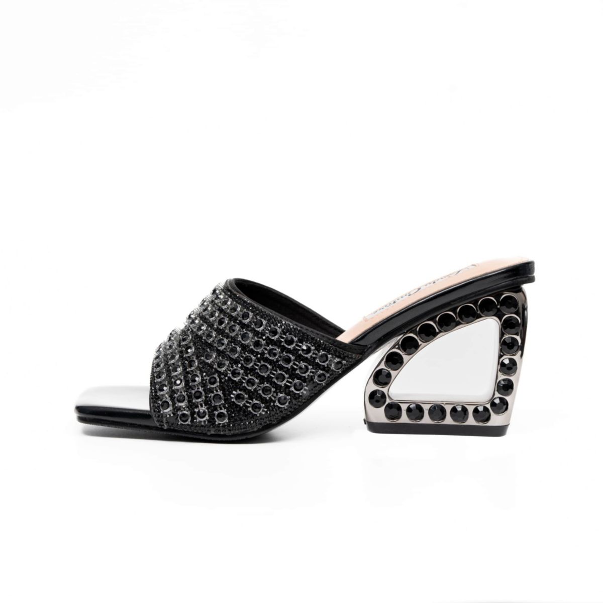 Royal, Rhinestone Jewel Heel Slide
