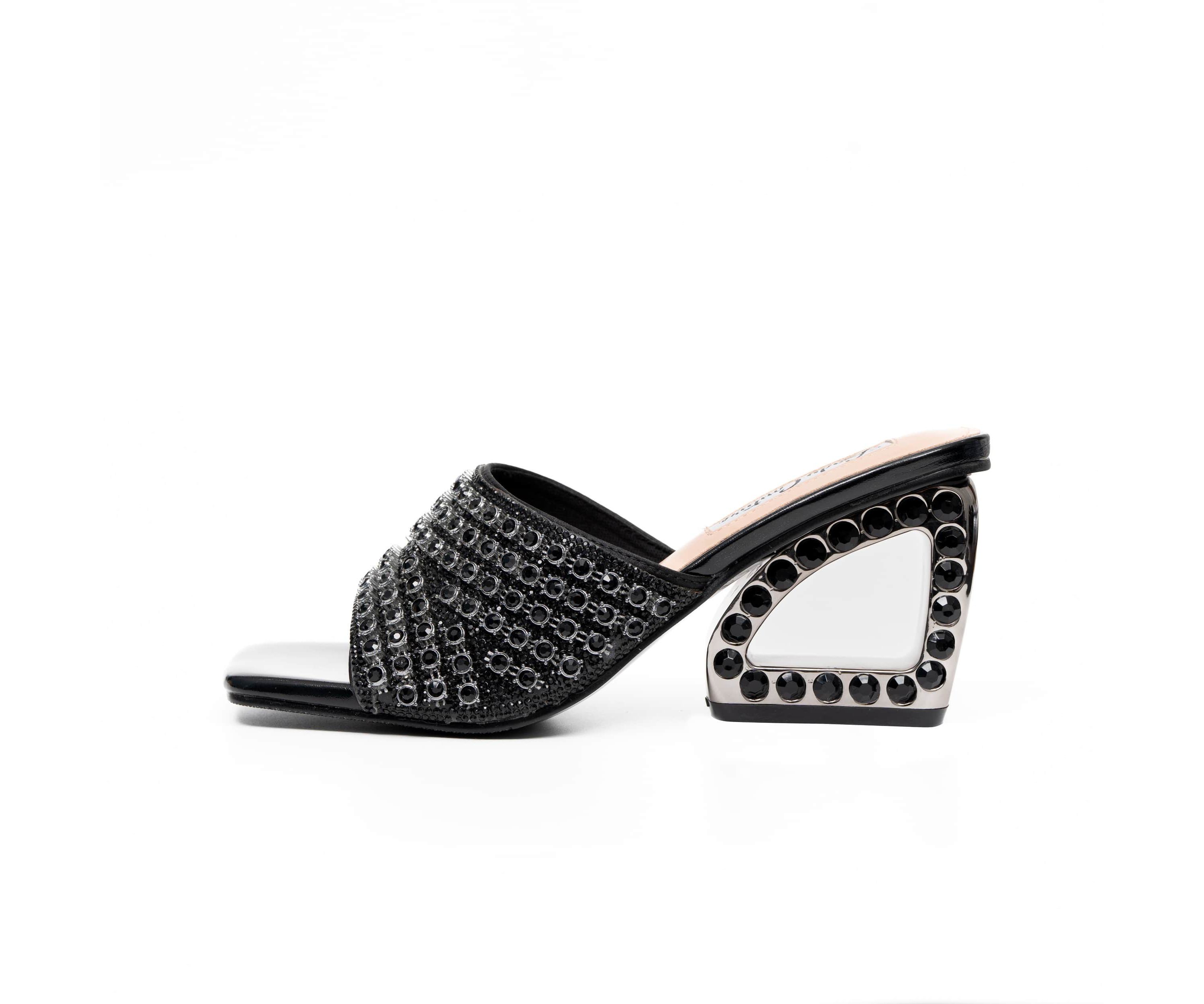Royal, Rhinestone Jewel Heel Slide