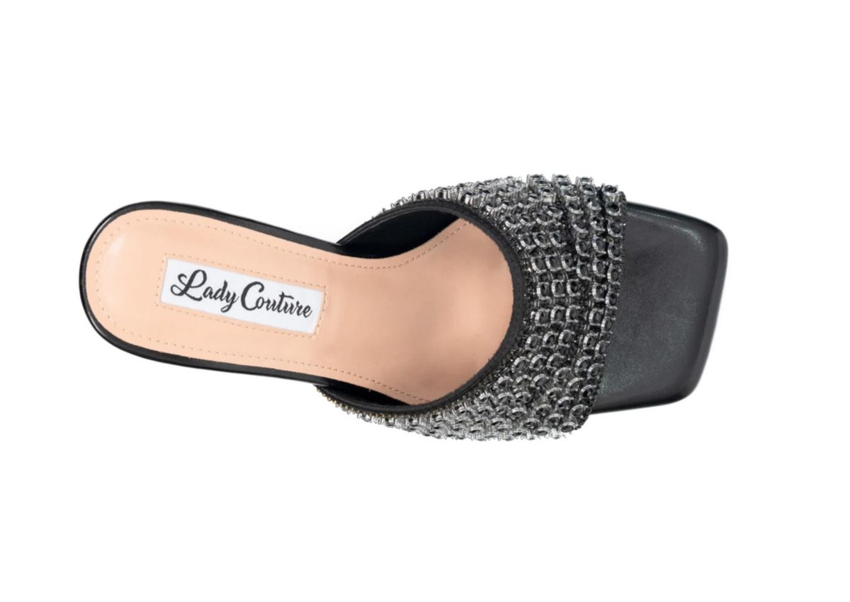 Royal, Rhinestone Jewel Heel Slide
