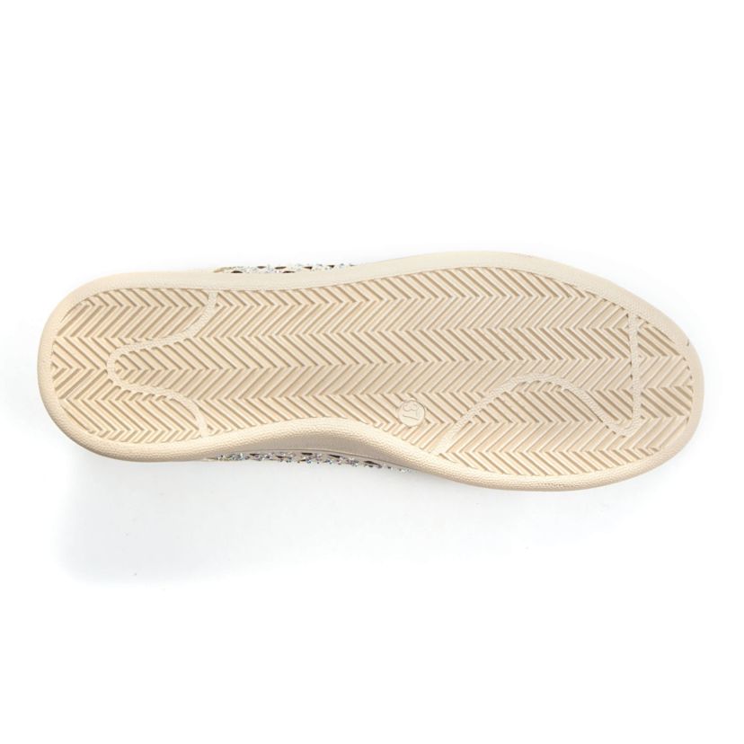 Paris, Low Top Laser Cut Sneaker With Rhinestones