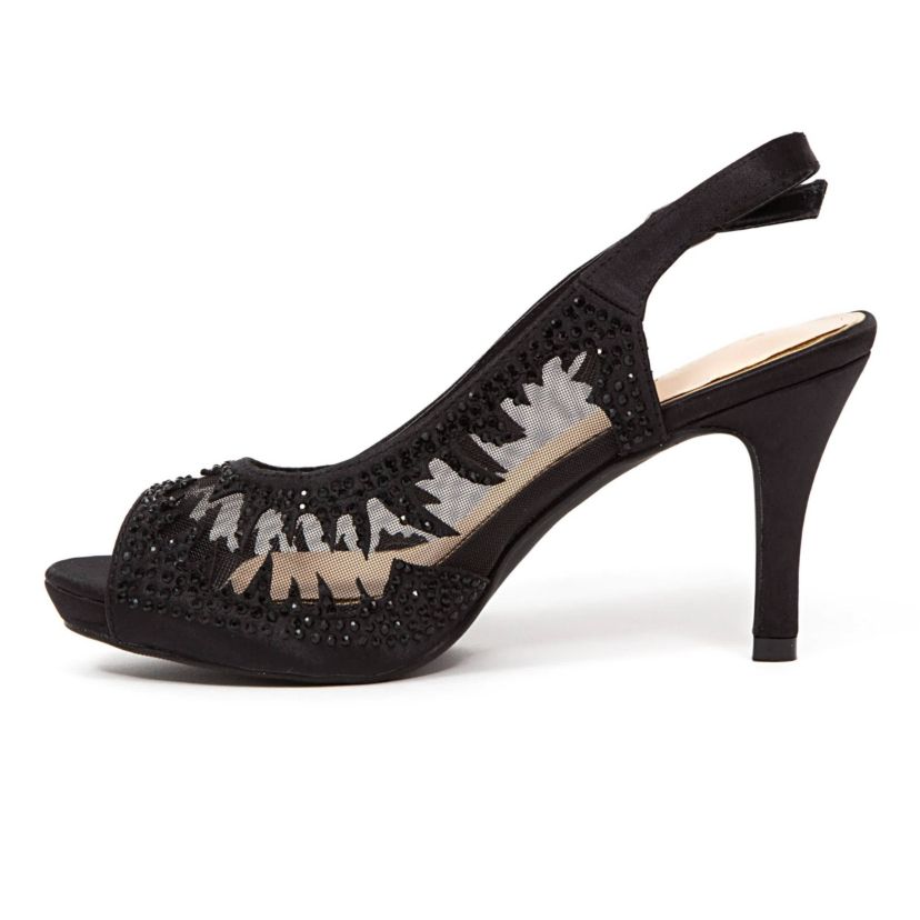 Spicy, Mesh Platform Sling Back
