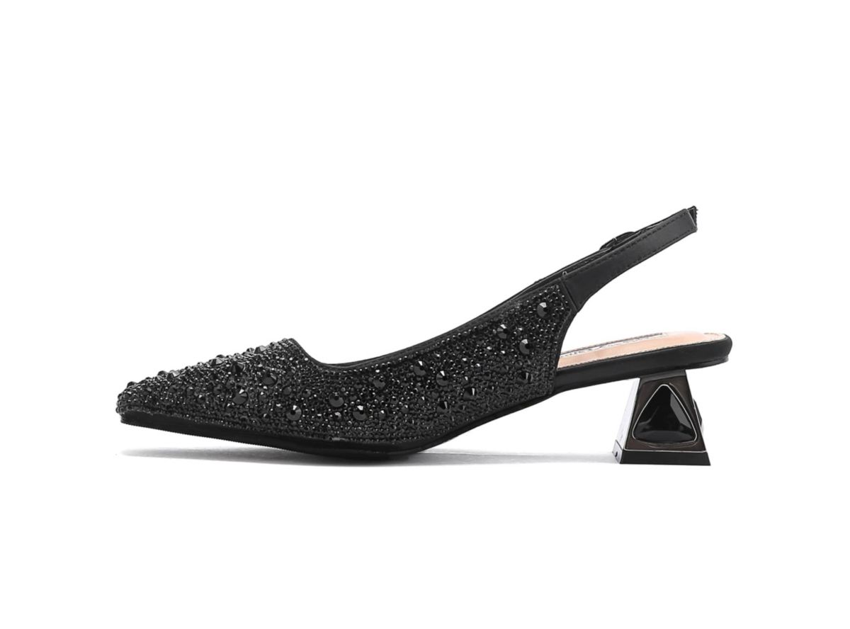 Ronda, Rhinestones, Jewel Heel Slingback