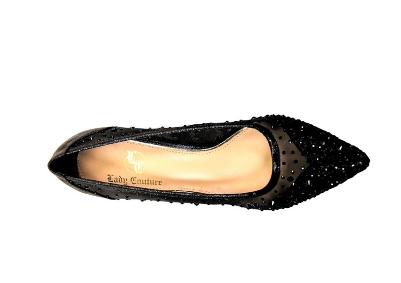 Silk, Rhinestone Mesh Dressy Pump