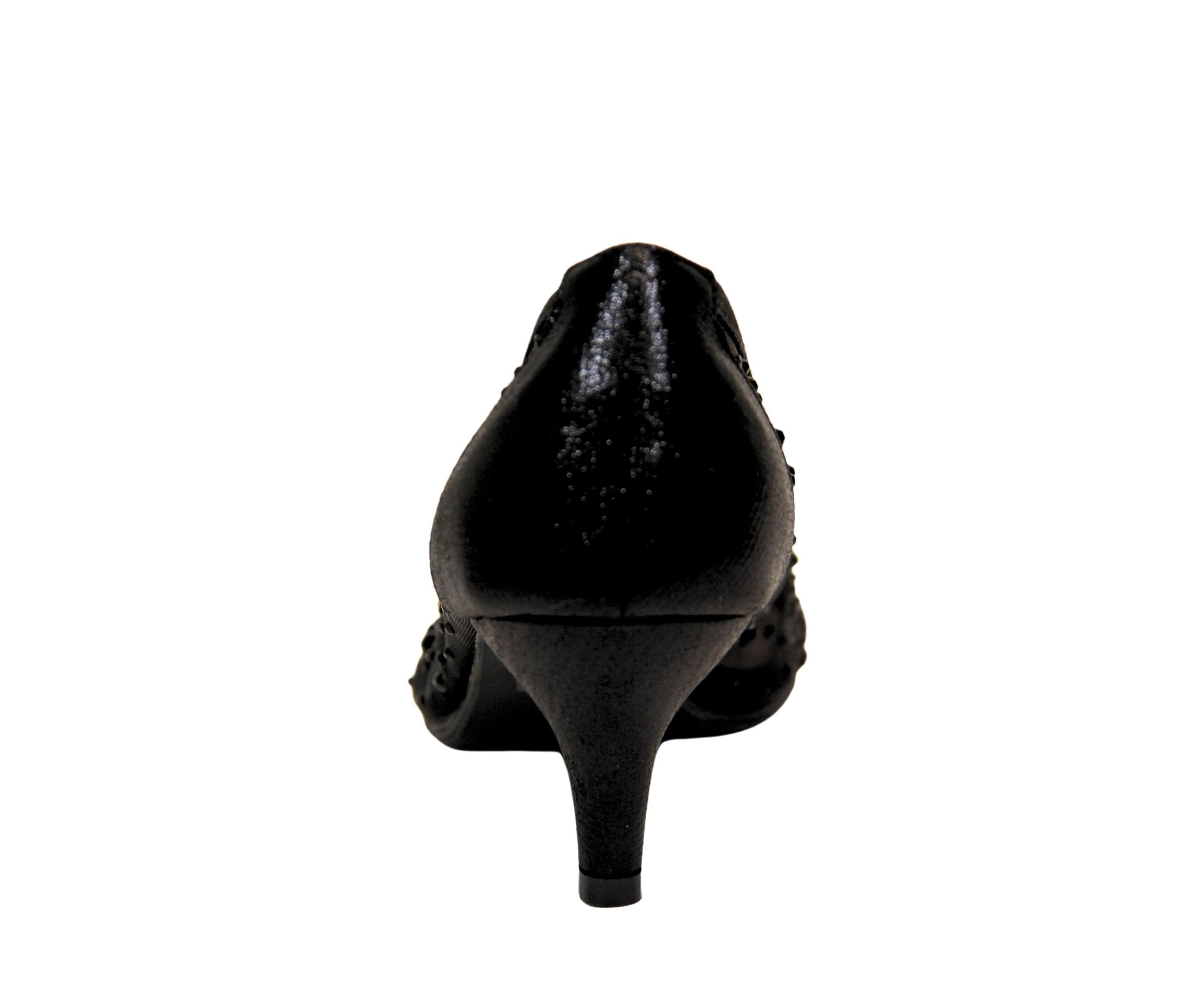 Silk, Rhinestone Mesh Dressy Pump