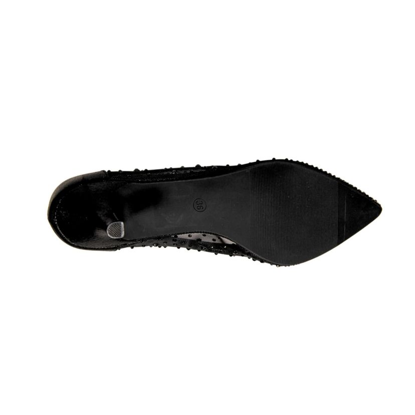 Silk, Rhinestone Mesh Dressy Pump