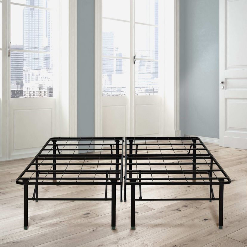 Boyd Sleep 18 Inch Foldable Metal Plaform Bed Frame With Tool Free Assembly