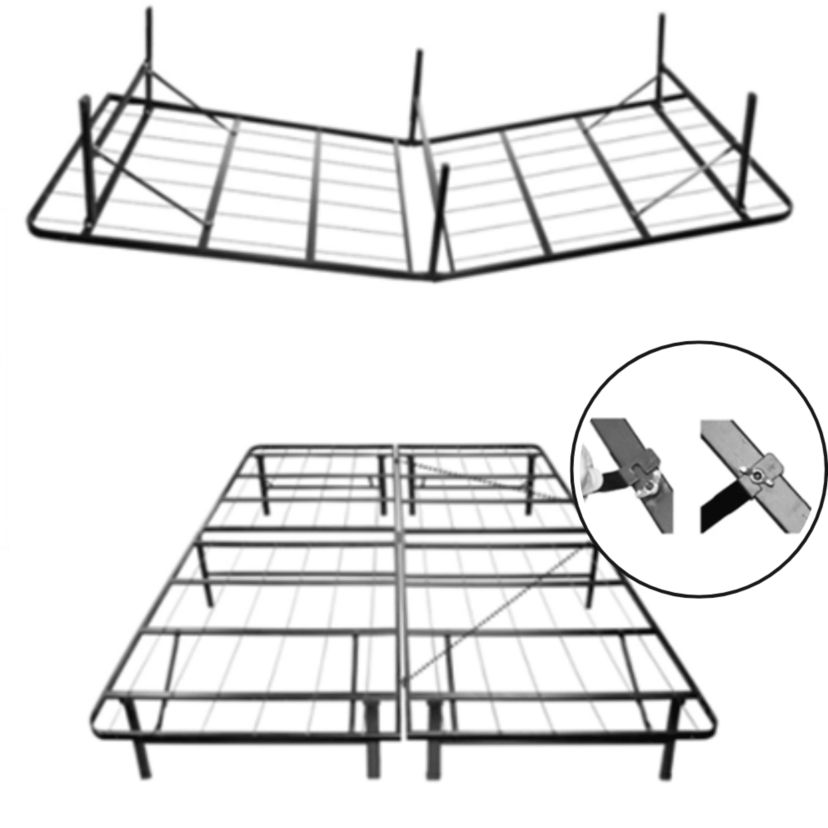 Boyd Sleep 18 Inch Foldable Metal Plaform Bed Frame With Tool Free Assembly