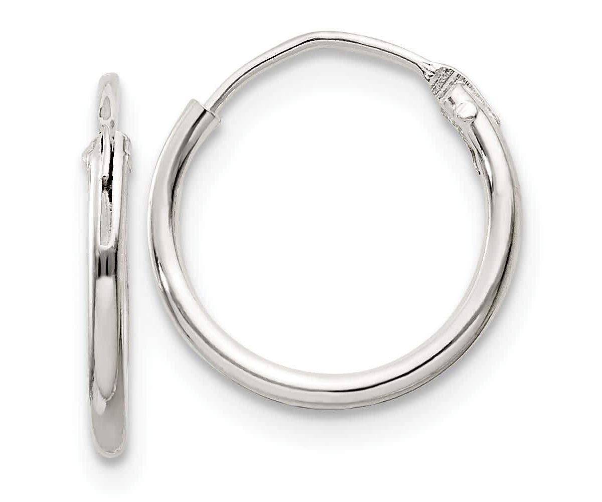 Sterling Silver 1.3mm Endless Hoop Earrings