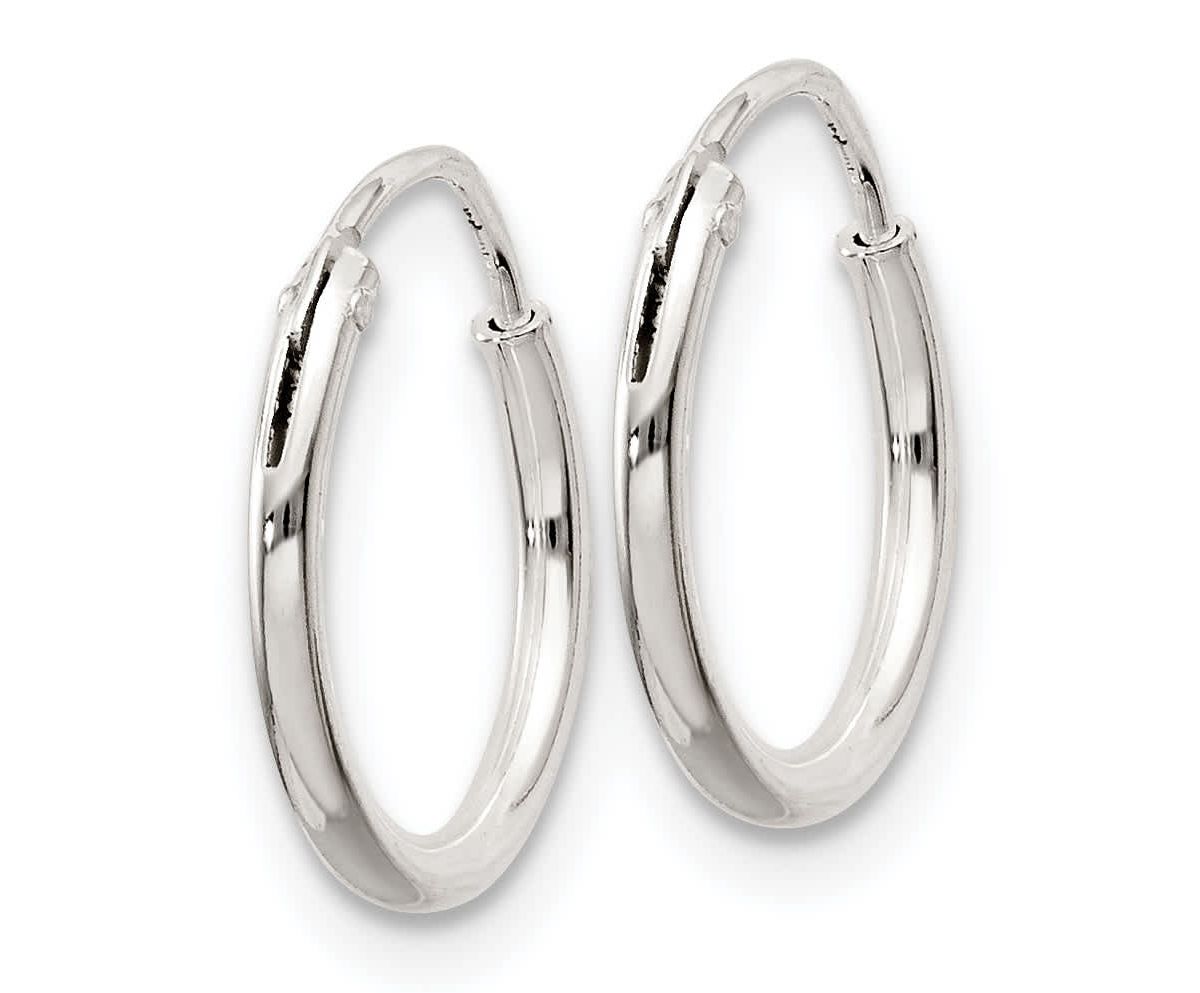 Sterling Silver 1.3mm Endless Hoop Earrings