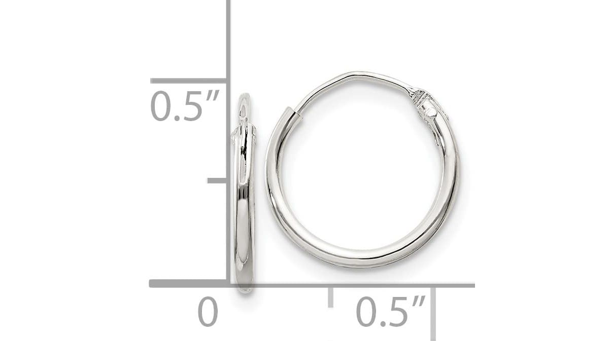 Sterling Silver 1.3mm Endless Hoop Earrings
