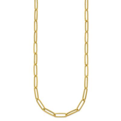 Belk & Co 14K Yellow Gold Polished Paperclip 18-inch Necklace
