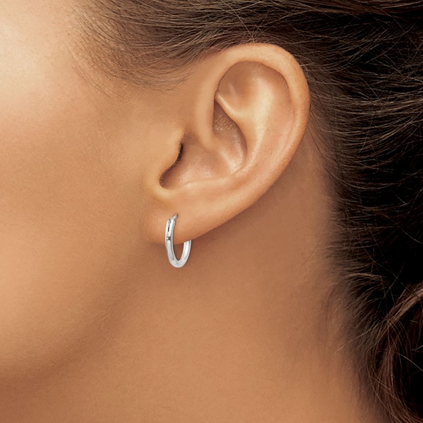 Sterling Silver 2mm Endless Hoop Earrings