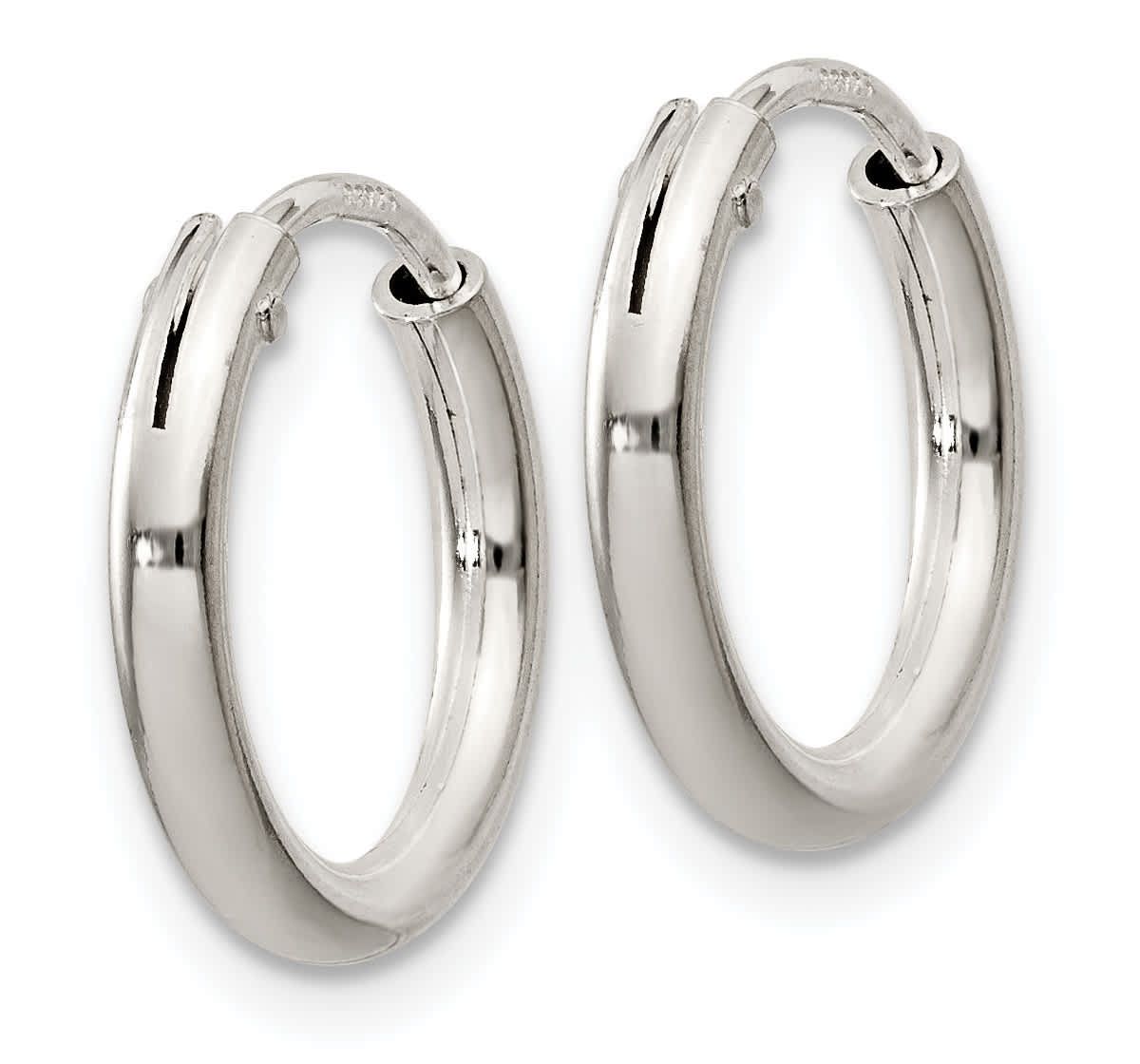 Sterling Silver Flash Gold-plated 2mm Endless Hoop Earrings