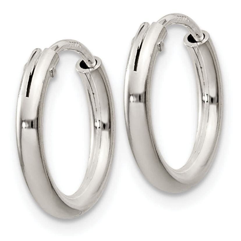 Sterling Silver Flash Gold-plated 2mm Endless Hoop Earrings