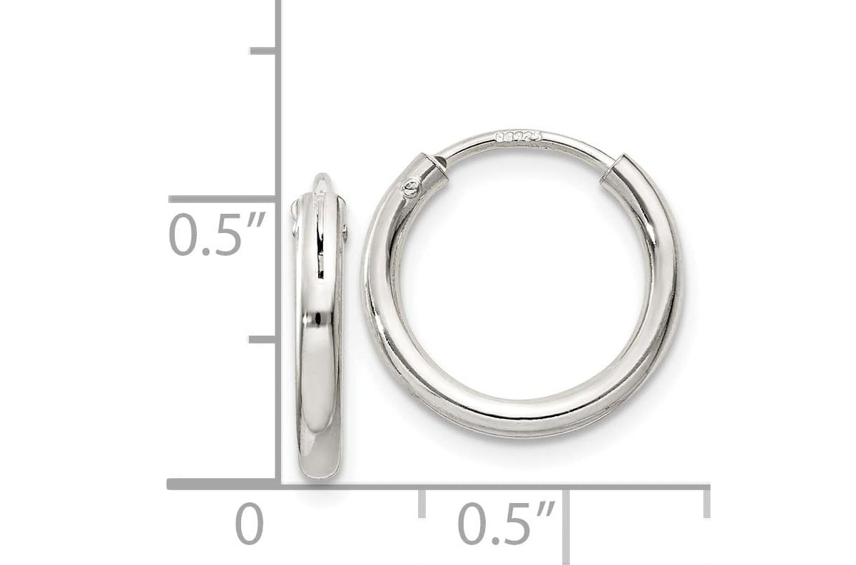 Sterling Silver Flash Gold-plated 2mm Endless Hoop Earrings