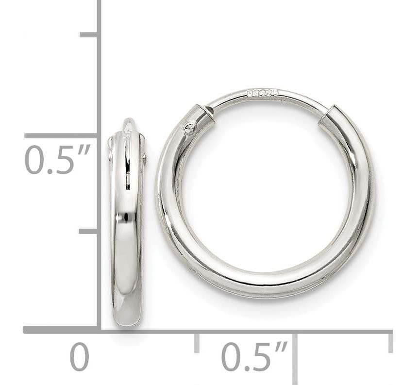 Sterling Silver Flash Gold-plated 2mm Endless Hoop Earrings