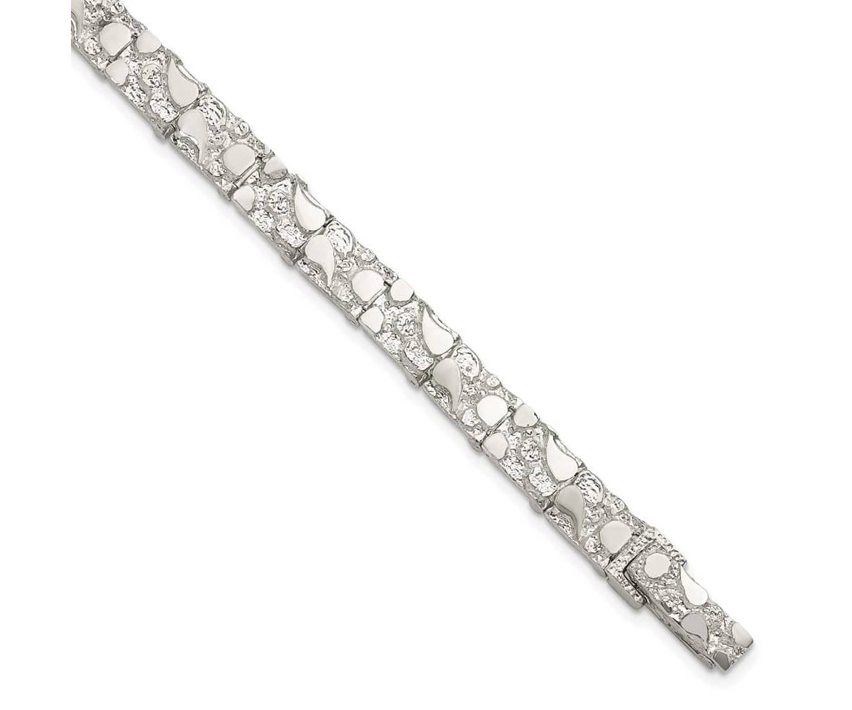 Sterling Silver 7mm Nugget Bracelet