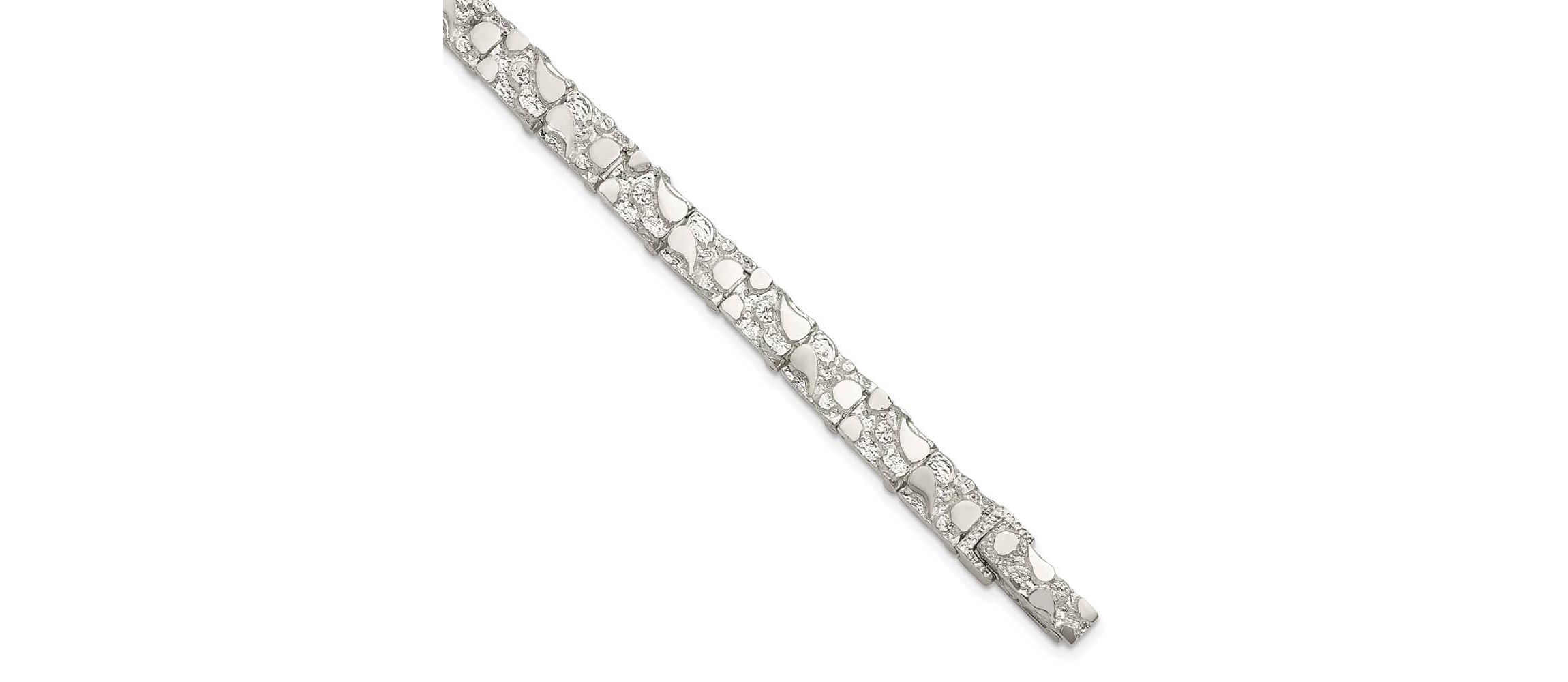 Sterling Silver 7mm Nugget Bracelet