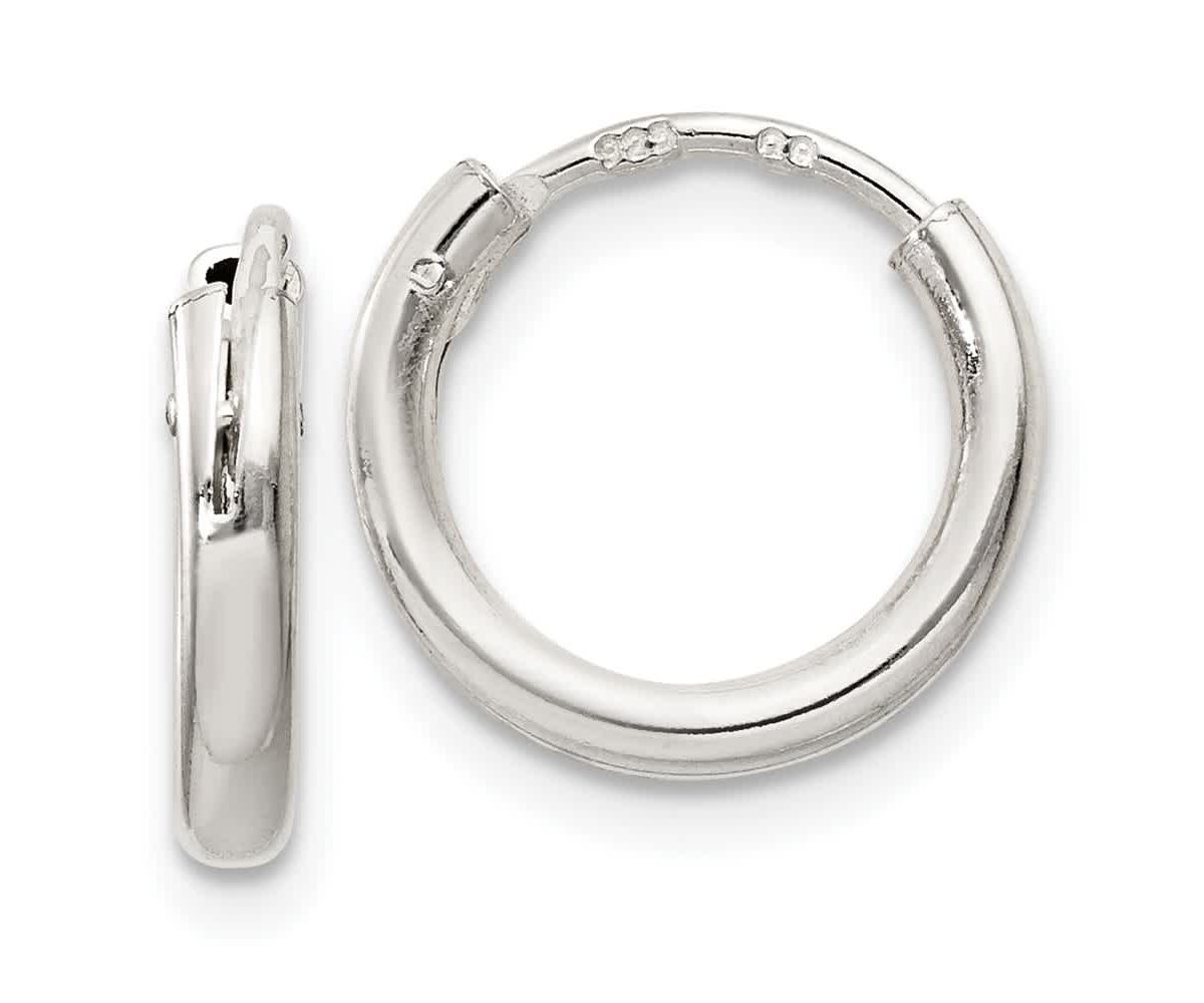 Sterling Silver Flash Gold-plated 2mm Endless Hoop Earrings