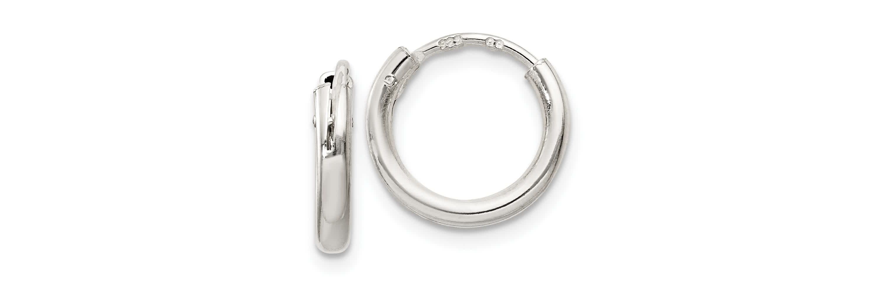 Sterling Silver 2mm Endless Hoop Earrings