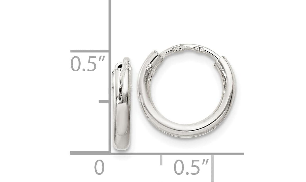 Sterling Silver Flash Gold-plated 2mm Endless Hoop Earrings