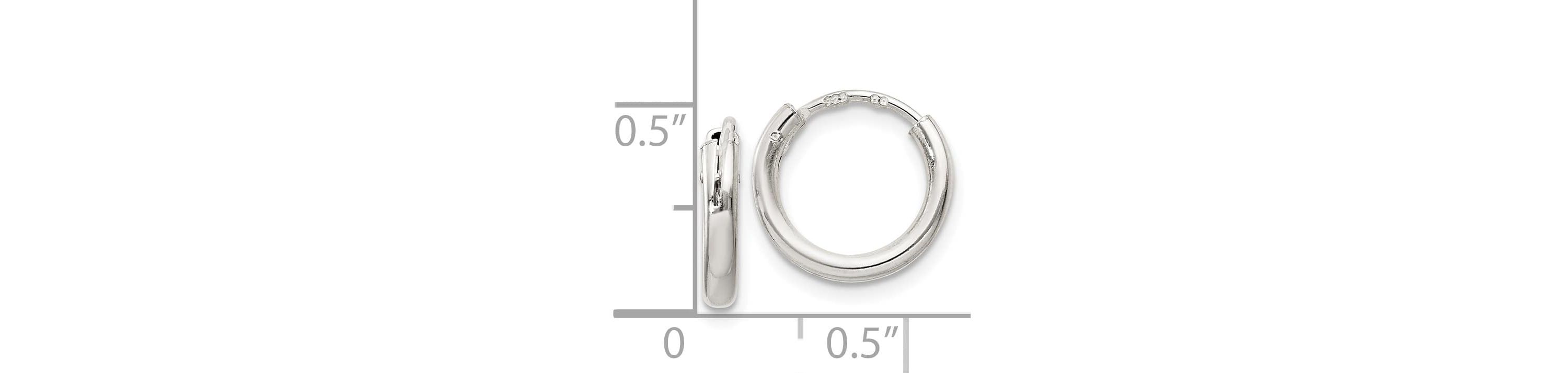 Sterling Silver 2mm Endless Hoop Earrings