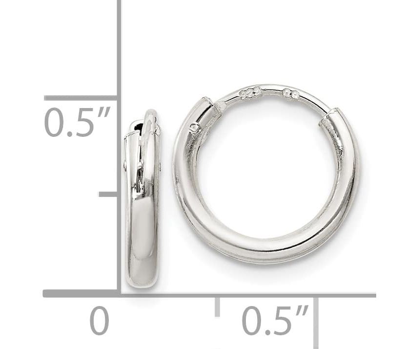 Sterling Silver 2mm Endless Hoop Earrings