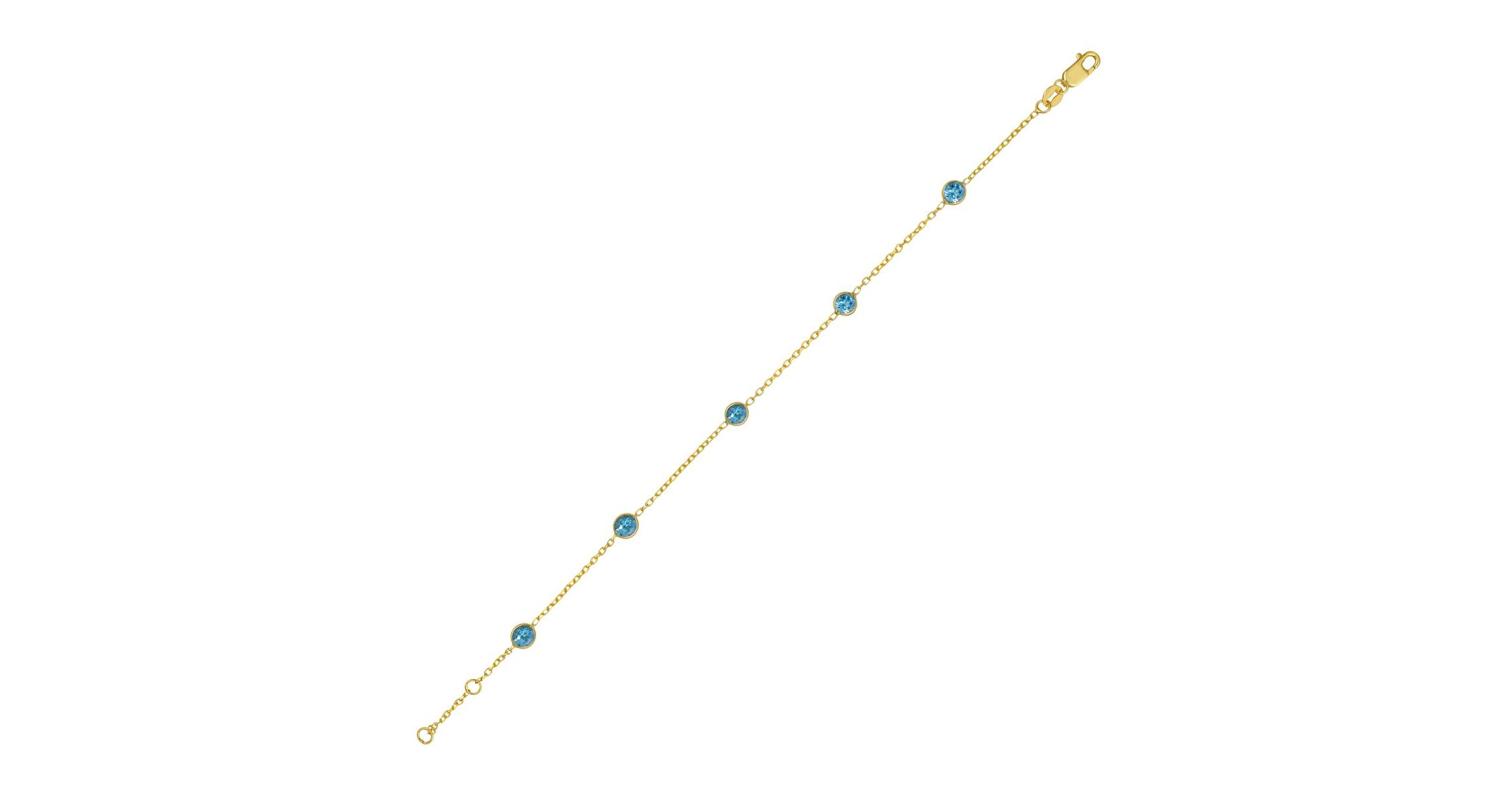 14K Amethyst Bracelet on  Ext Cable Chain w/ Lobster Clasp