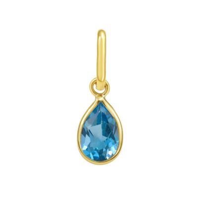 Belk & Co 14K Teardrop amethyst Pendant, Blue