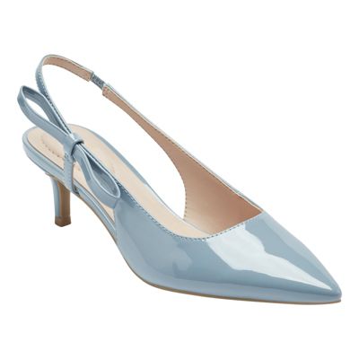 Bandolino Women's Alilac Pointy Toe Dress Slingback Pumps, Light Blue, 6M