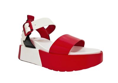 Ninety Union Women's Wonder Sport Wedge Sandal, Red, 13M