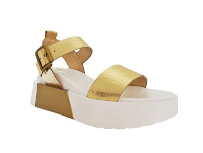 Ninety Union Women's Wonder Sport Wedge Sandal, Gold, 6M