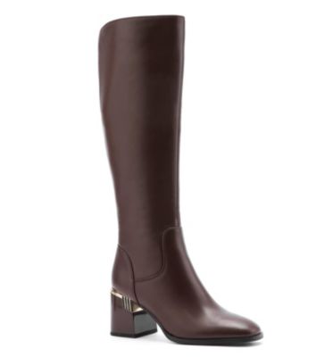 Ninety Union Women's Verona Metal Heel Tall Shaft Boot, Brown, 11M