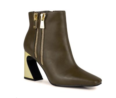 Ninety Union Women's Lush Double Zipper Metal Heel Boot, 12M