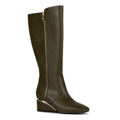 Ninety Union Women's Morgan Metal Trim Wedge Tall Boot, 12M