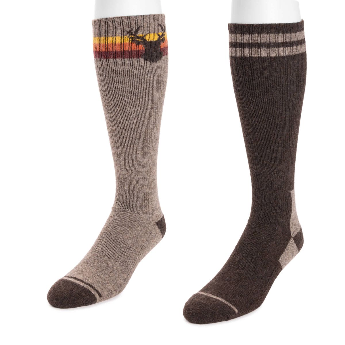 2PK Wool Blend Compression Knee-High Socks