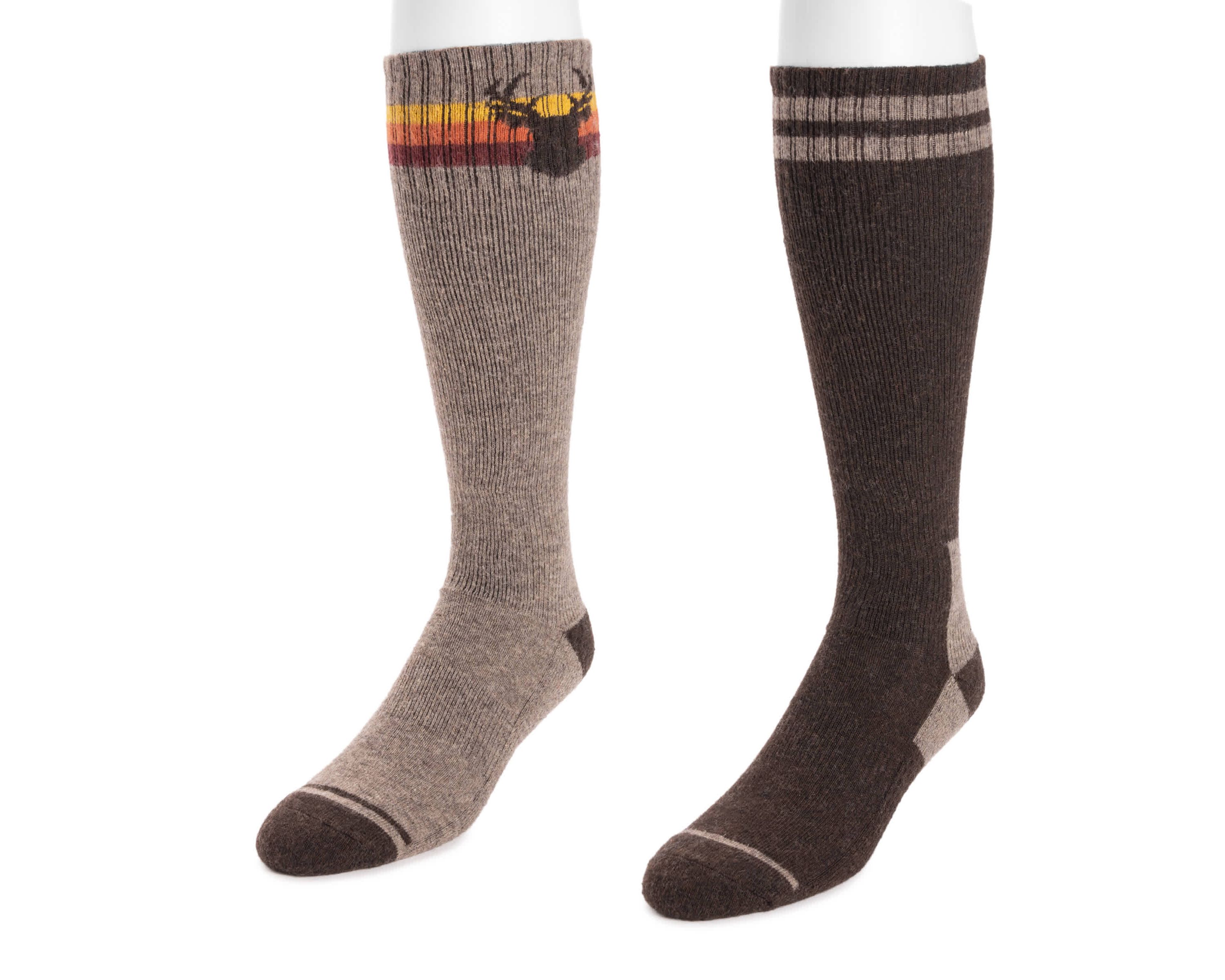 2PK Wool Blend Compression Knee-High Socks