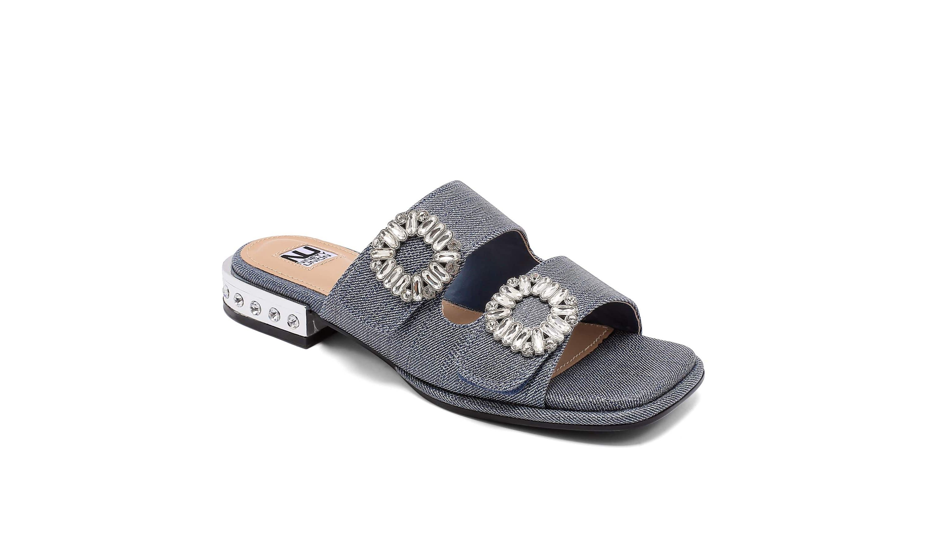 Resort, Double Jewel Buckle Sandal