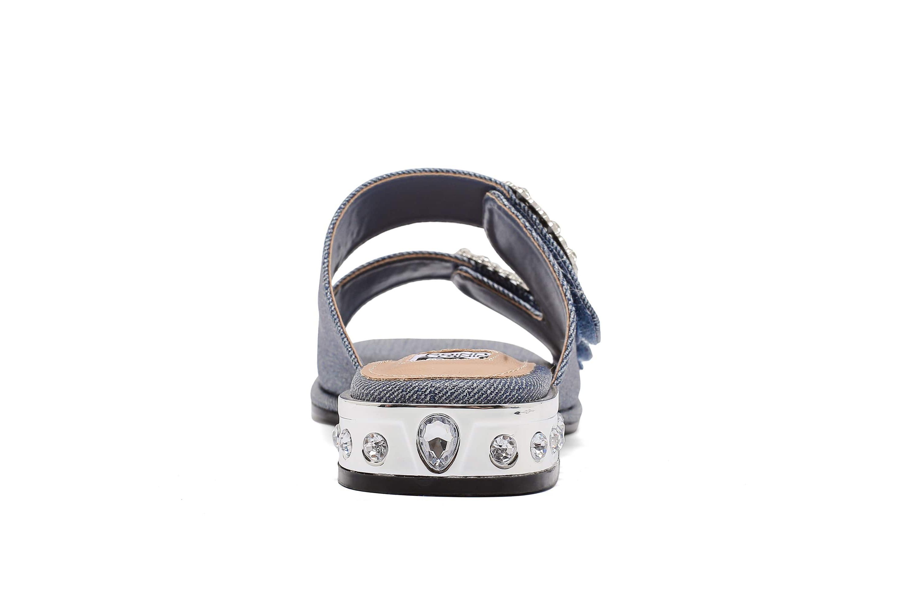 Resort, Double Jewel Buckle Sandal